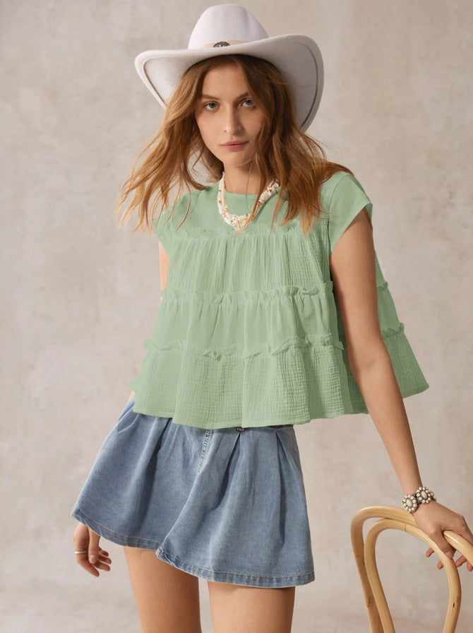 Womens Fashionable Casual Loose Patchwork Shirt