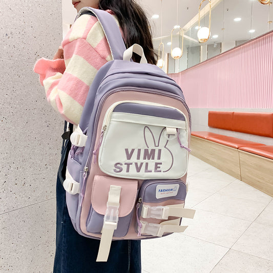 Female Junior High School Student Large Capacity Good-looking Backpack