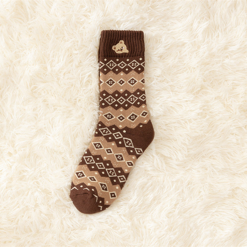 Autumn And Winter New Socks Women's Thickened Fleece-lined Warm