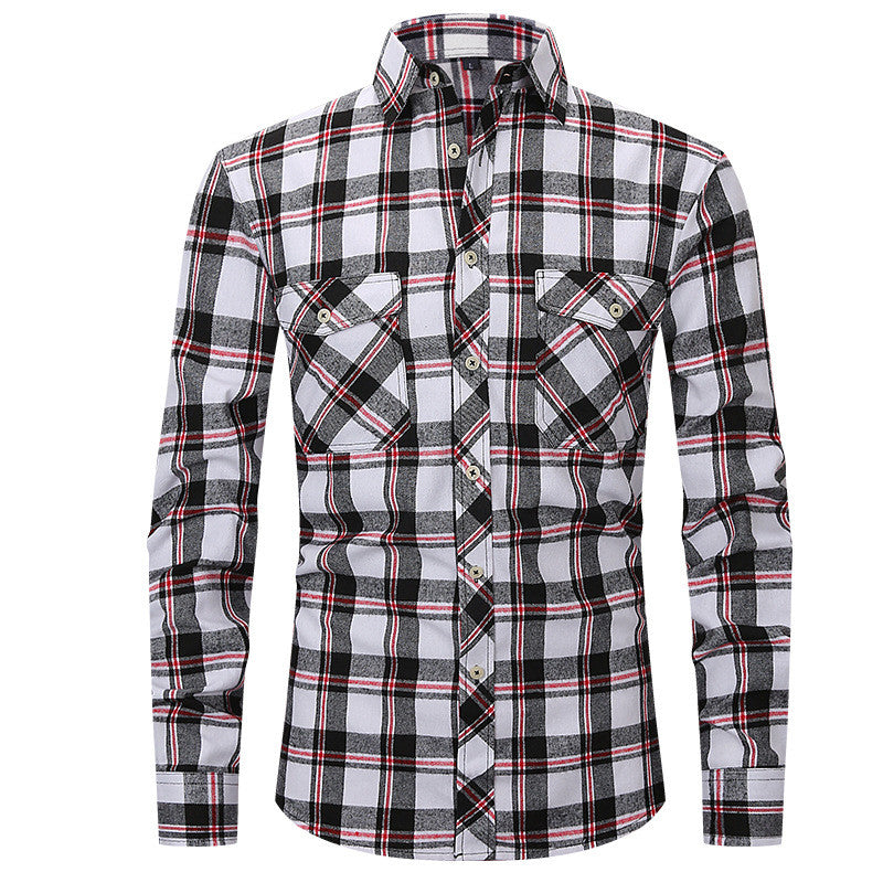 Large Size Slim Fashion Long Sleeve Shirt