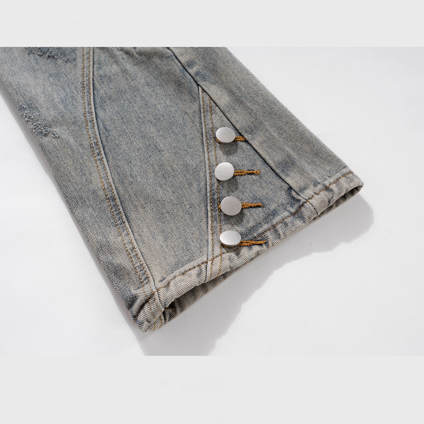 Women's Men's Button Zipper Decorations Trousers