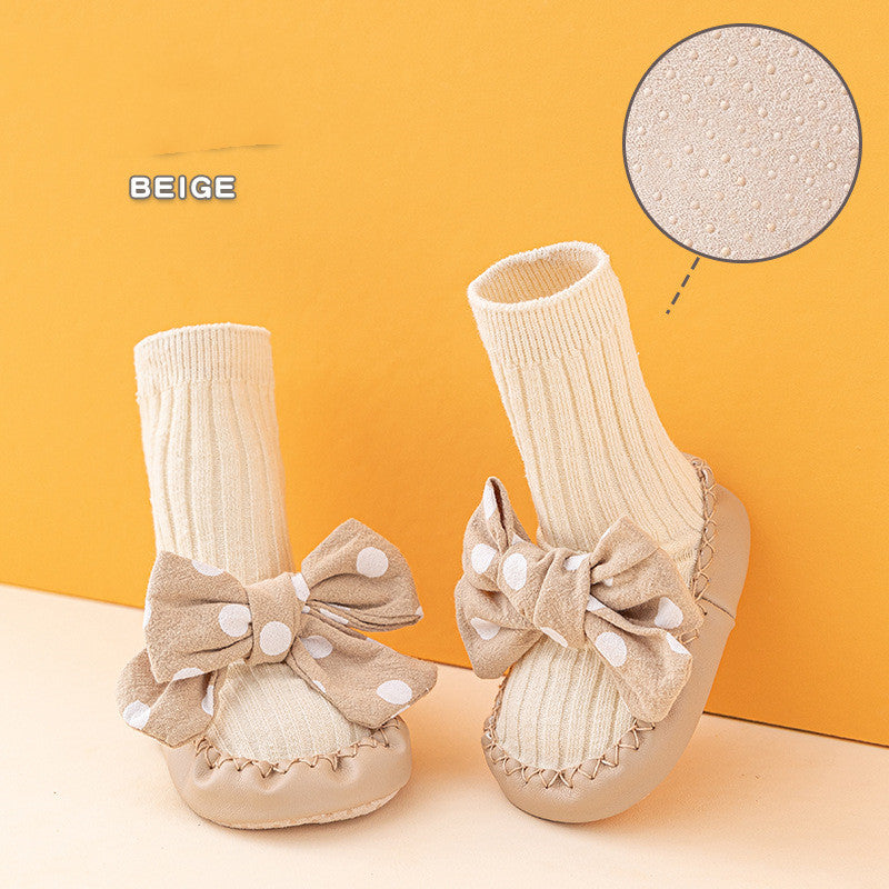 Korean Double Needle Zero Thread Baby Glue Floor Socks