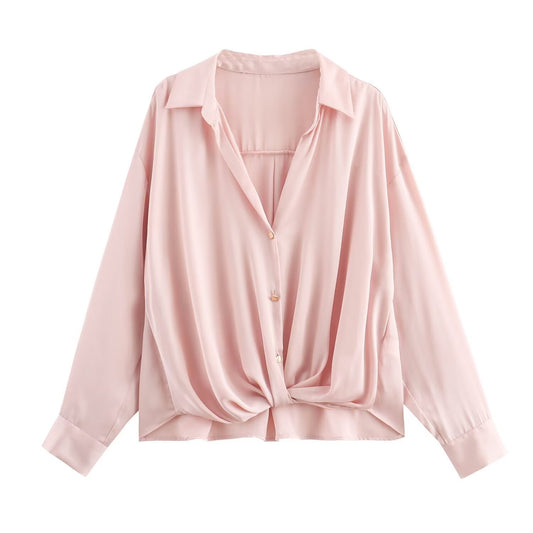 Women's European And American Style Stylish Temperament Long Sleeves Shirt