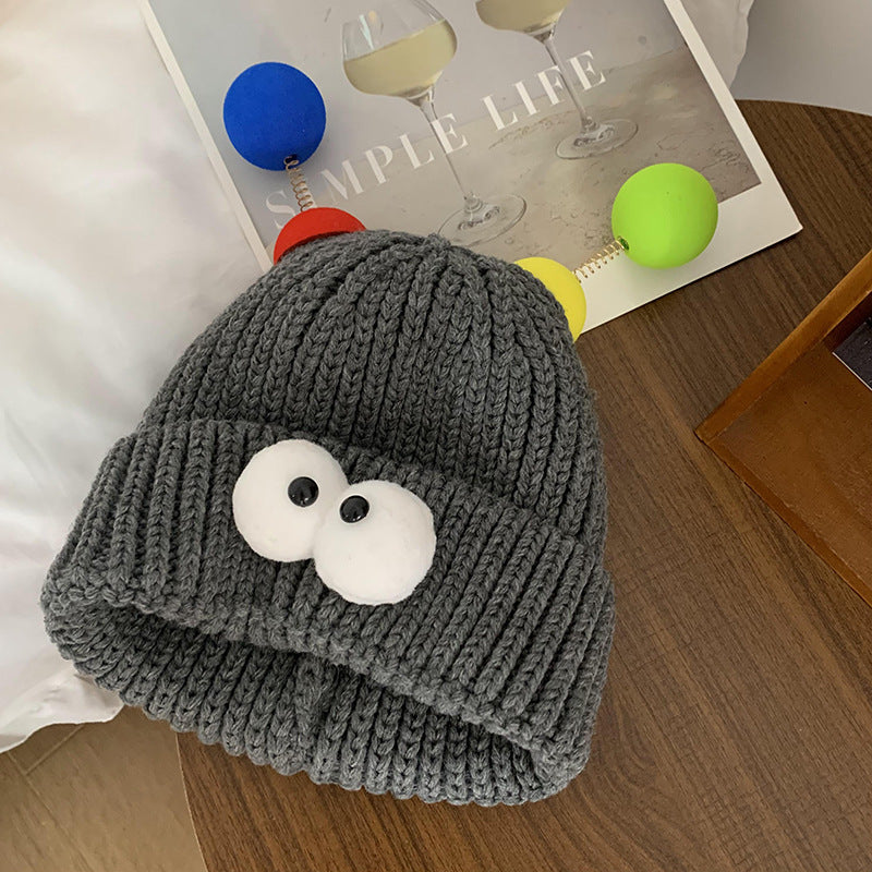 Funny Couple Style Knitted Hat Makes Your Face Look Smaller