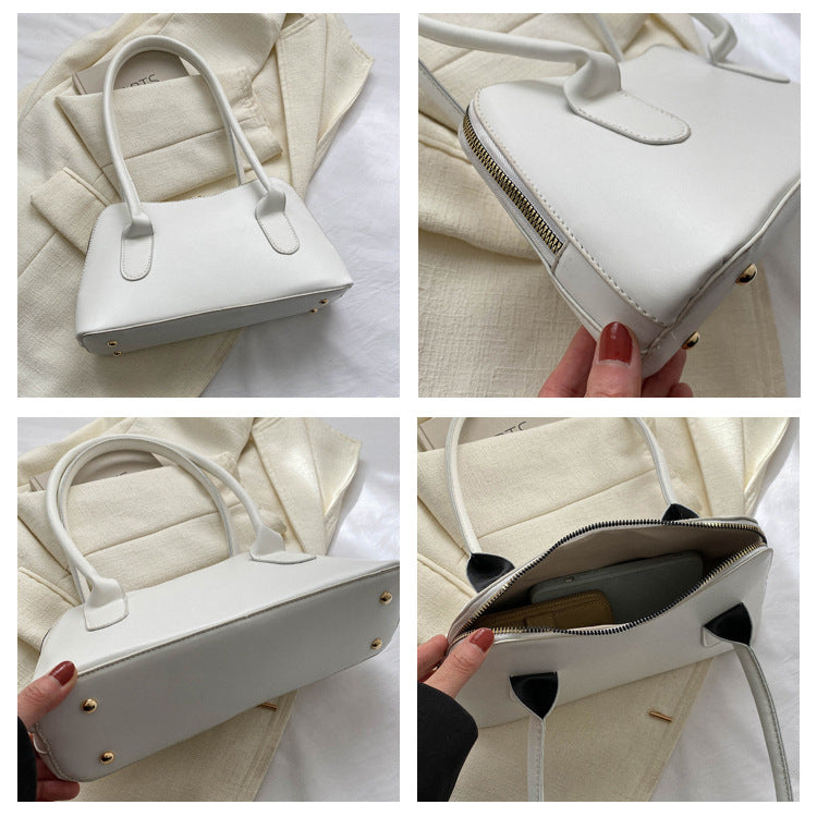 Solid Color Shoulder Underarm Small Square Bag