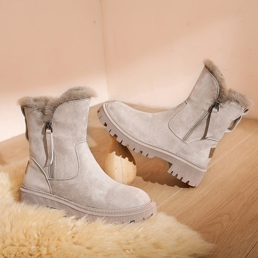 Trade Cotton-padded Shoes Fur Snow Boots Fleece-lined Casual Martin