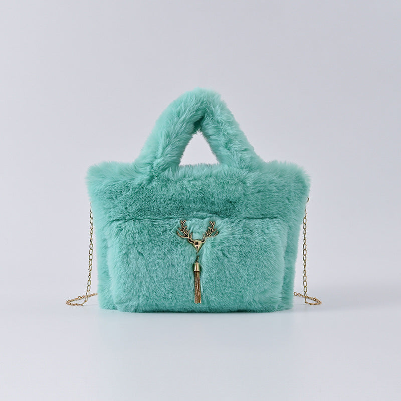 Women's Handbag Plush One Shoulder Bag Crossbody