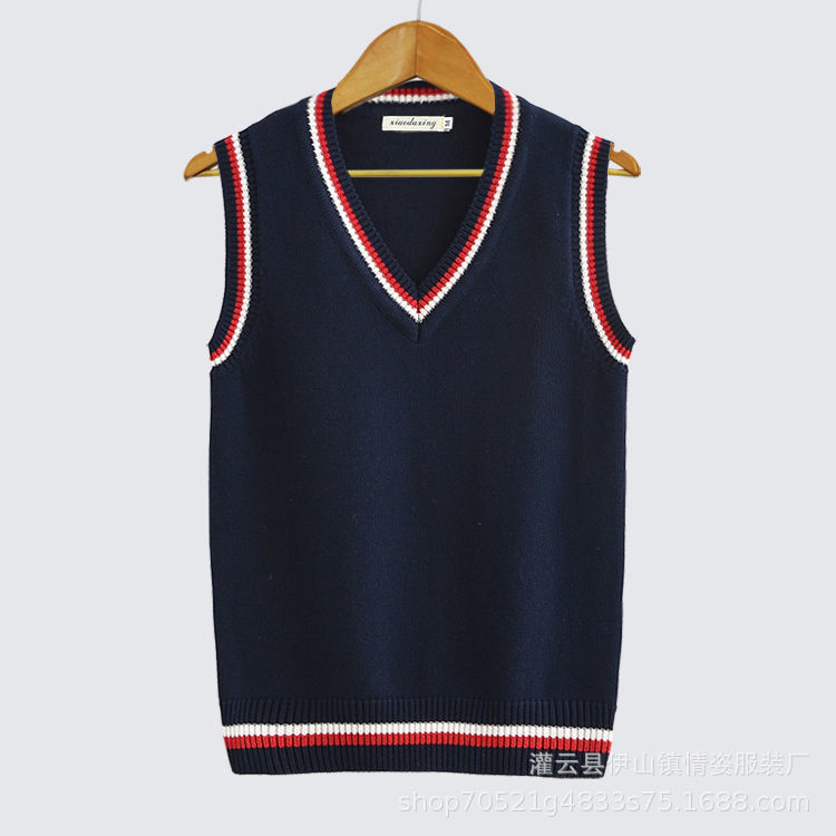 Thickened V-neck Pullover Woolen Vest Men
