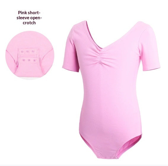 Childrens Dancewear Practice Wear Long-sleeve Ballet Leotards Chinese Dance Graded-exam Leotards