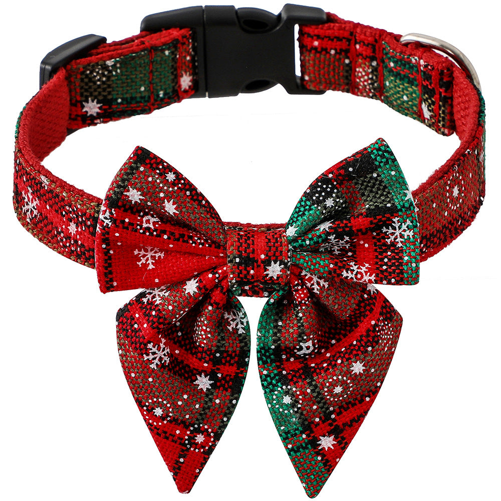 Christmas British Style Dog Collar Bow Tie