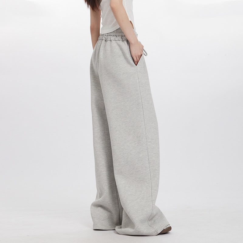 Sports Trousers With An Elasticated Waist Wide Leg Straight Street Trousers