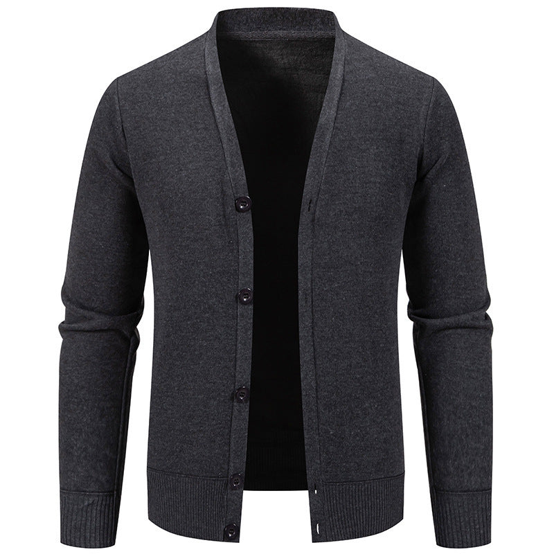 Solid Color Warm Simple Versatile Knit Sweater