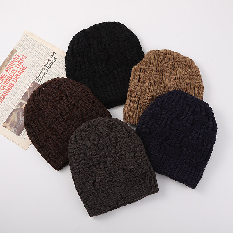 Jacquard Striped Men's Knitted Warm Wool Hat