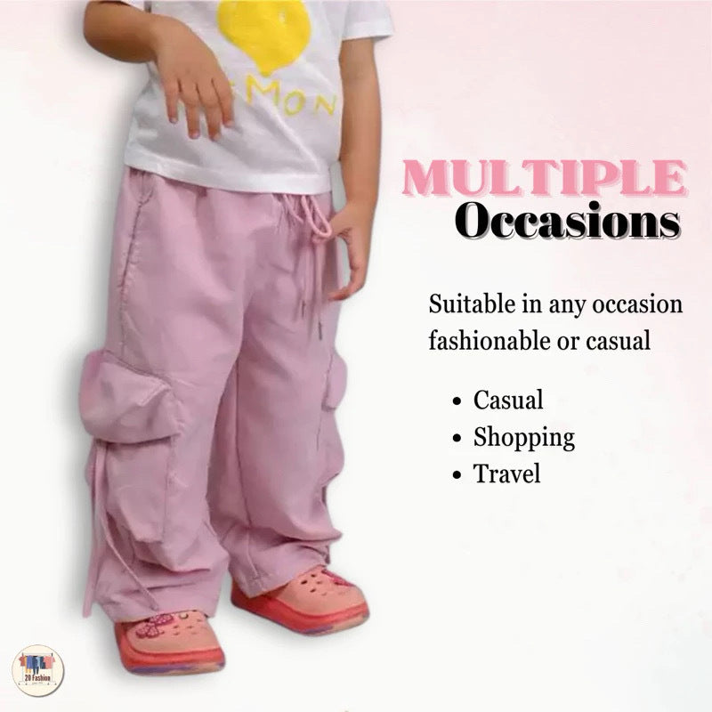 Unisex Children Fashionable Cargo Pants