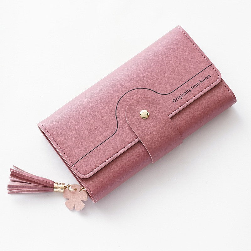 Geometrisk Alfabet Spænde Clutch Kvast Blad Lang Damepung