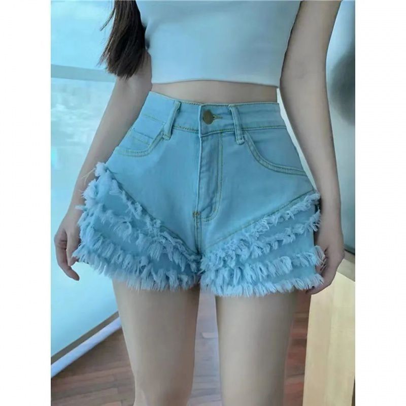 Women's Fashion High Waist Thin And Tall A-Line Shorts