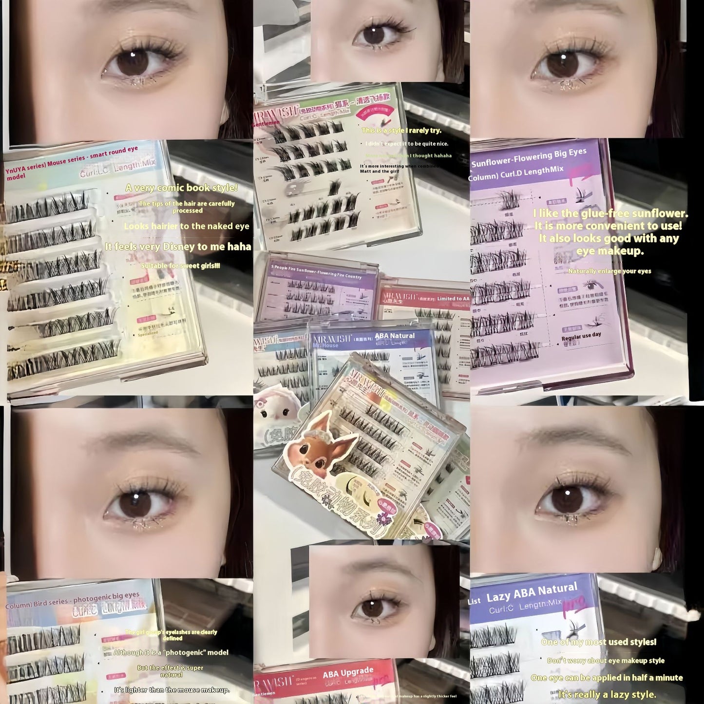 Mrwish Glue-free False Eyelashes New Lazy Trilogy