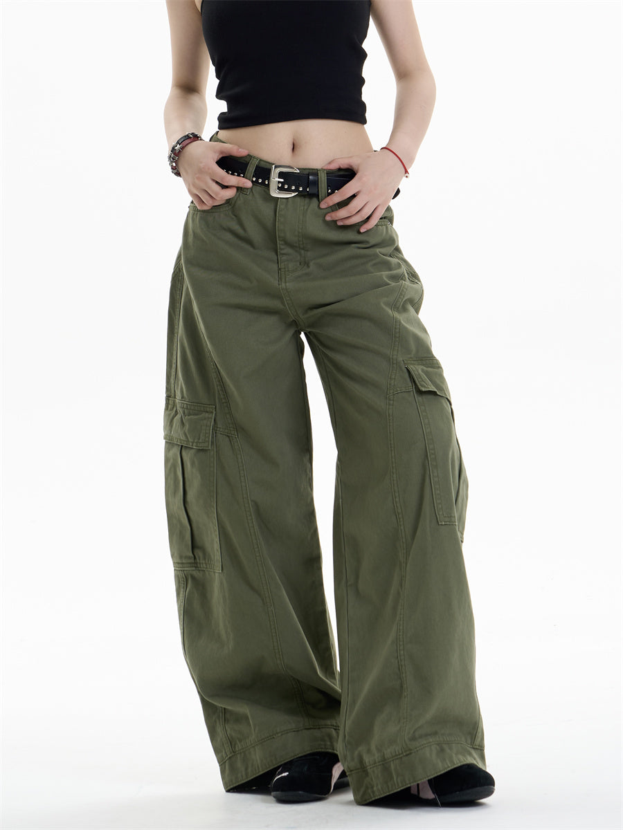 Women's Multi-pocket Machete Overalls Loose Wide-leg Casual Pants