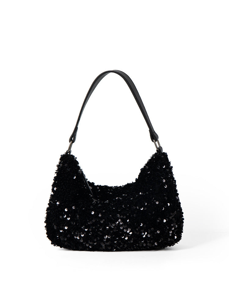 Sequined High-grade PU Shoulder Handbag Underarm Bag