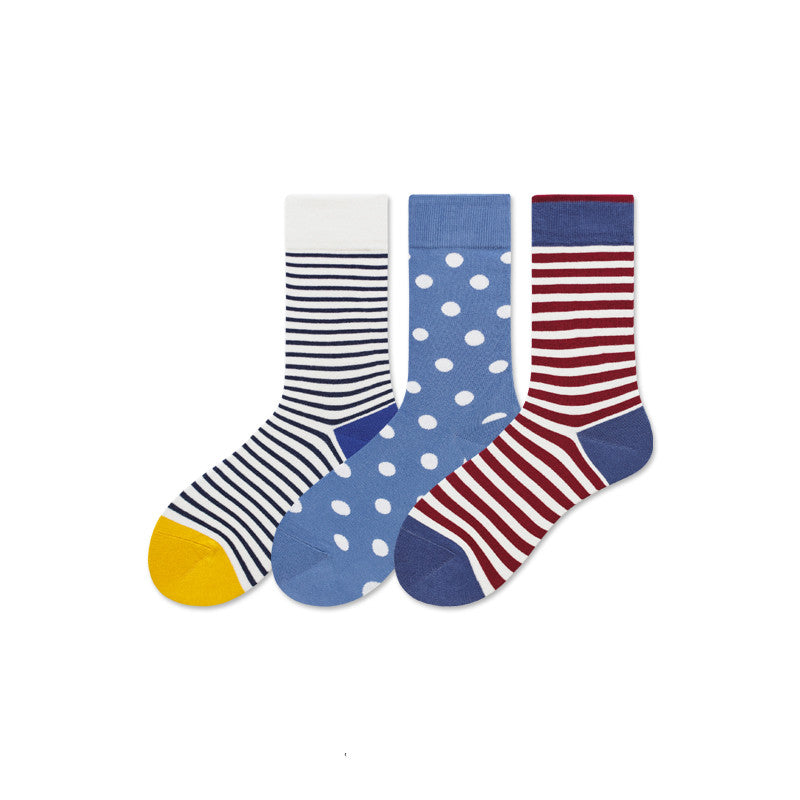 Spring And Summer Socks Trend Skateboarding Socks Cotton Stockings College Style Cotton Striped Socks