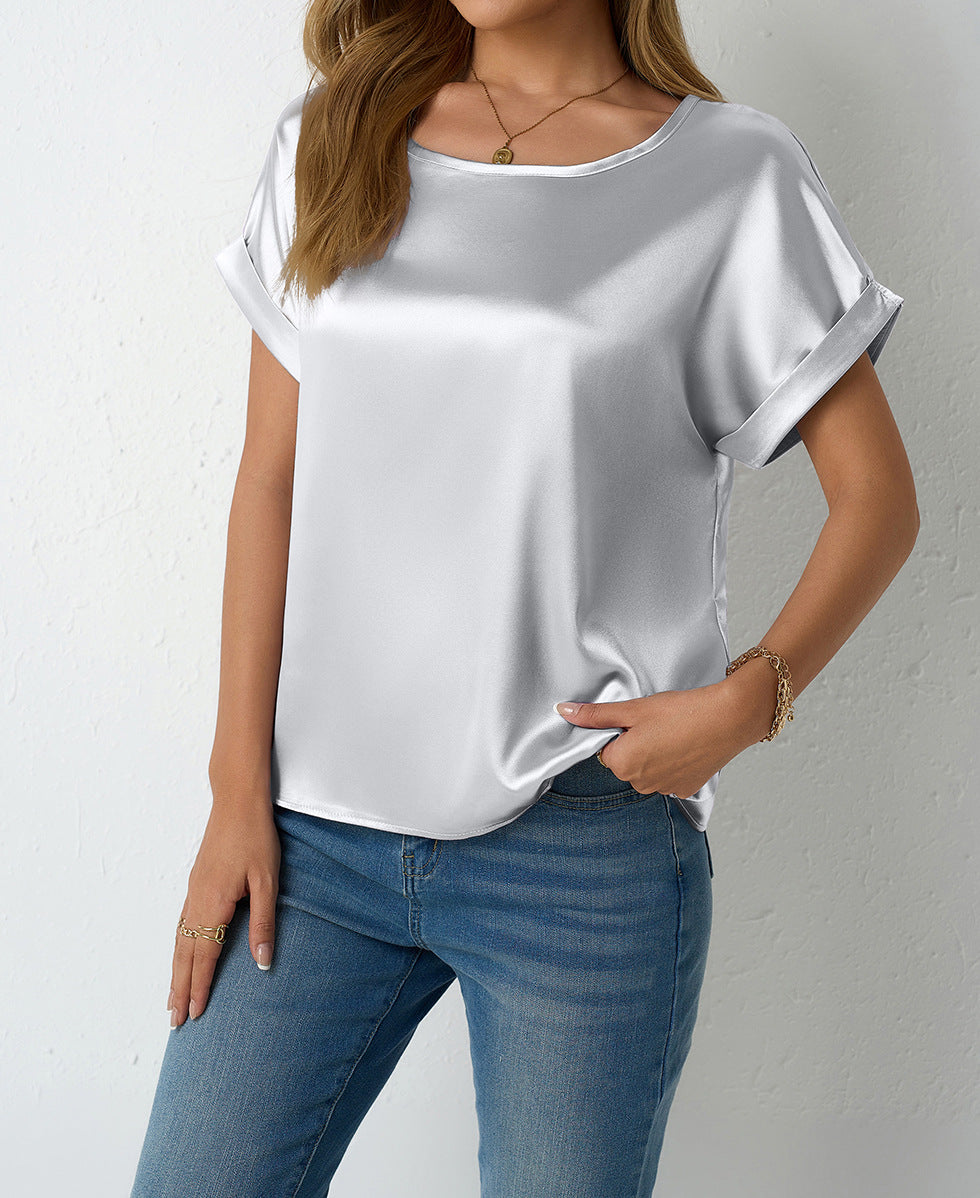 Ny Forårssommer Løstsiddende Kort T-shirt til Kvinder