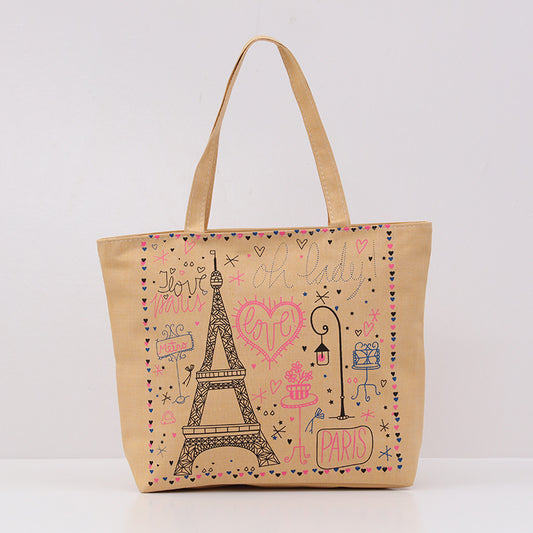 Fashion Canvas Shoulder Underarm Bag With Large Capacity
