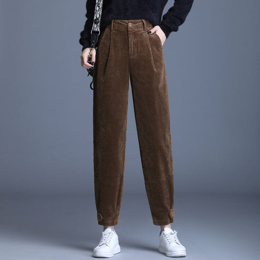 Papa Harlan Cropped Trousers Thick Tooling Corduroy