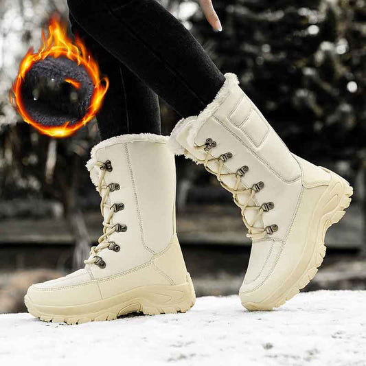 Fashion Ladies Plus Velvet High-top Cotton Boots