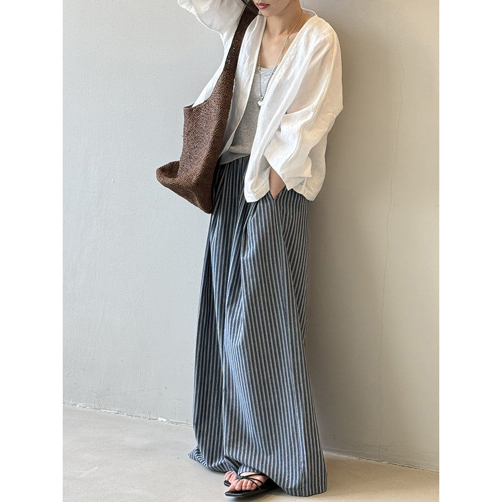 Artistic Retro Ramie Long-sleeved Loose All-match Sun Protection Shirt Top