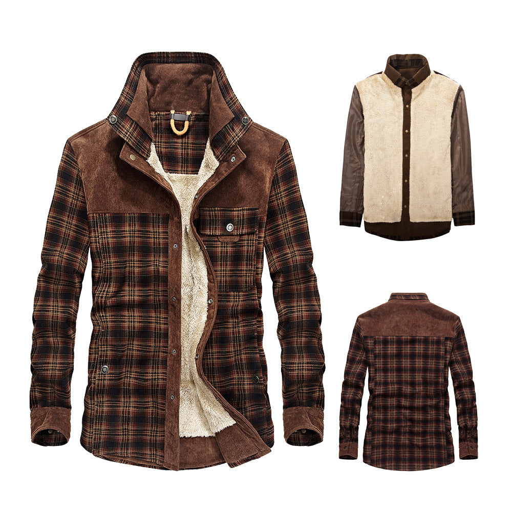 Fleece Padded Coat Lambswool Shirt
