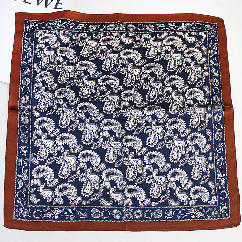 Men's Fashion Vintage  Cashew Flower Silk Scarf
