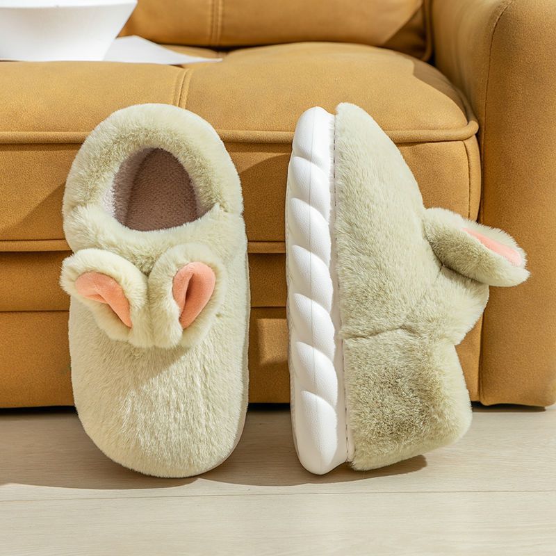 Home Thick-soled Couple Cute Indoor Household Bag With Plush Confinement Warm Cotton Shoes