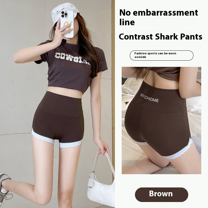 Tre-punkts hajbukser til kvinder – hofteløftende sportsshorts