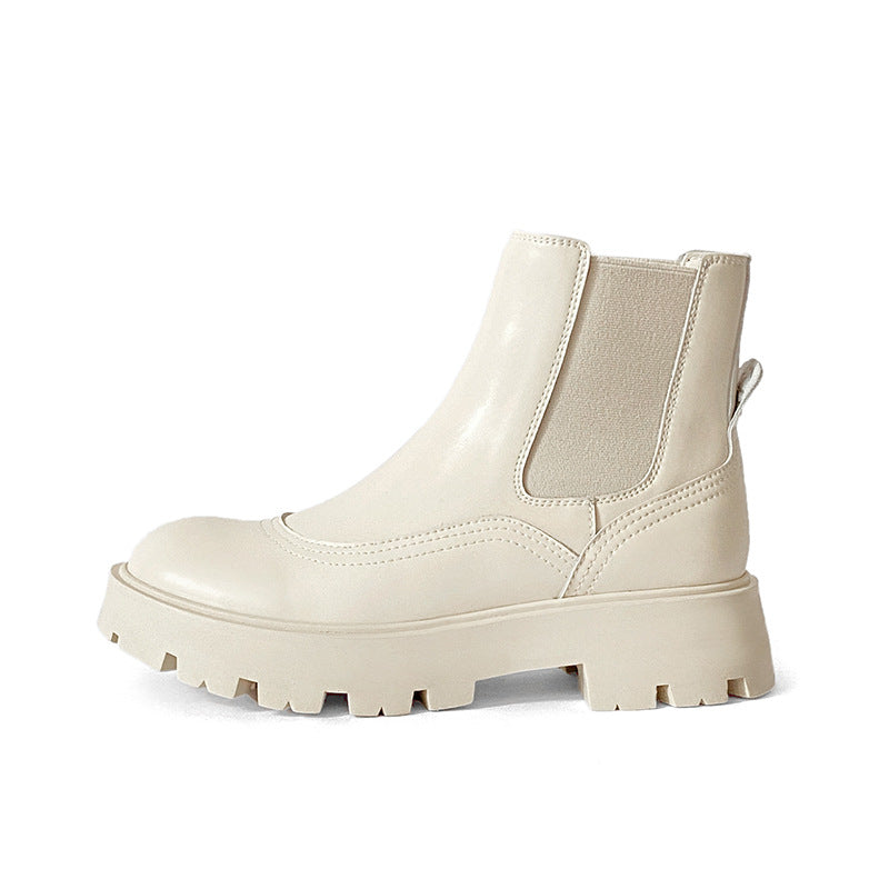 Short Boots Smoke Boots Women's Elastic Sleeve Foot Women's Martin Boots British Style Women's Boots