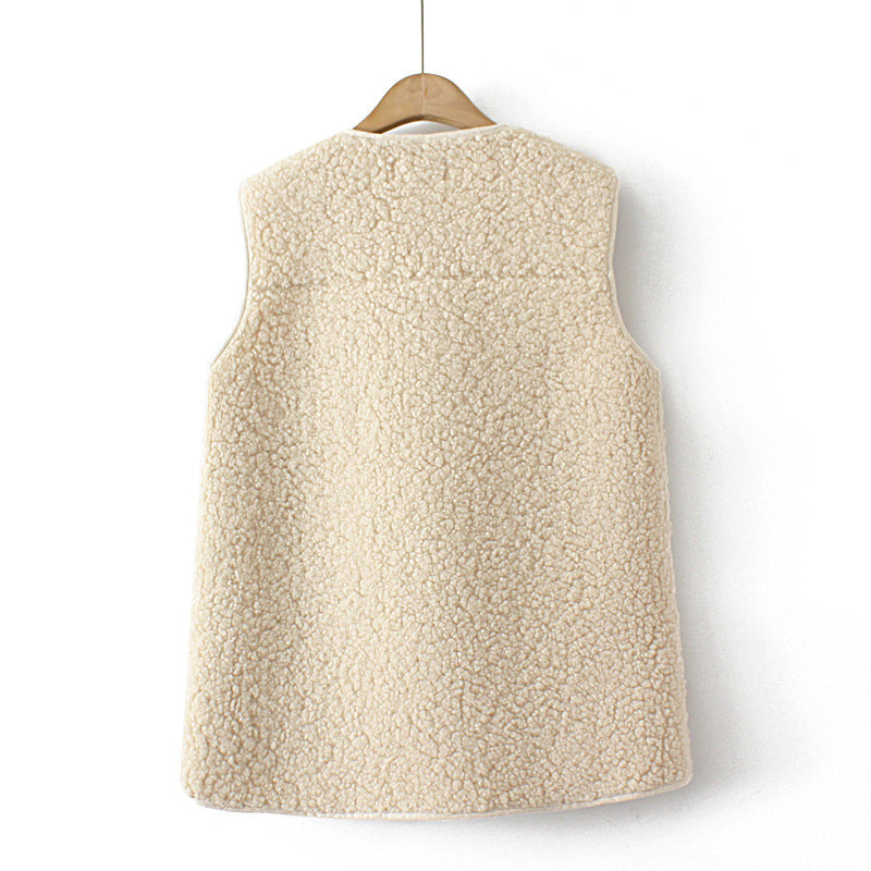 Lambswool Vest Plus Size Women's Clothing Composite Suede Nap