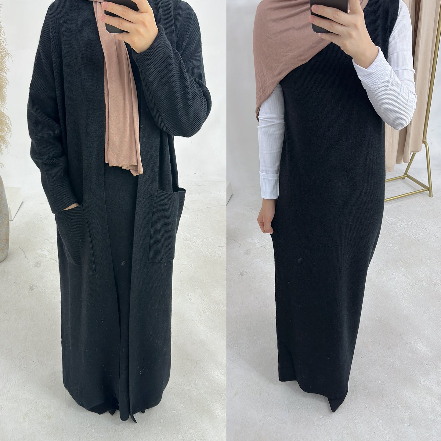 Thickened Knitted Dress Robe Turkish Style