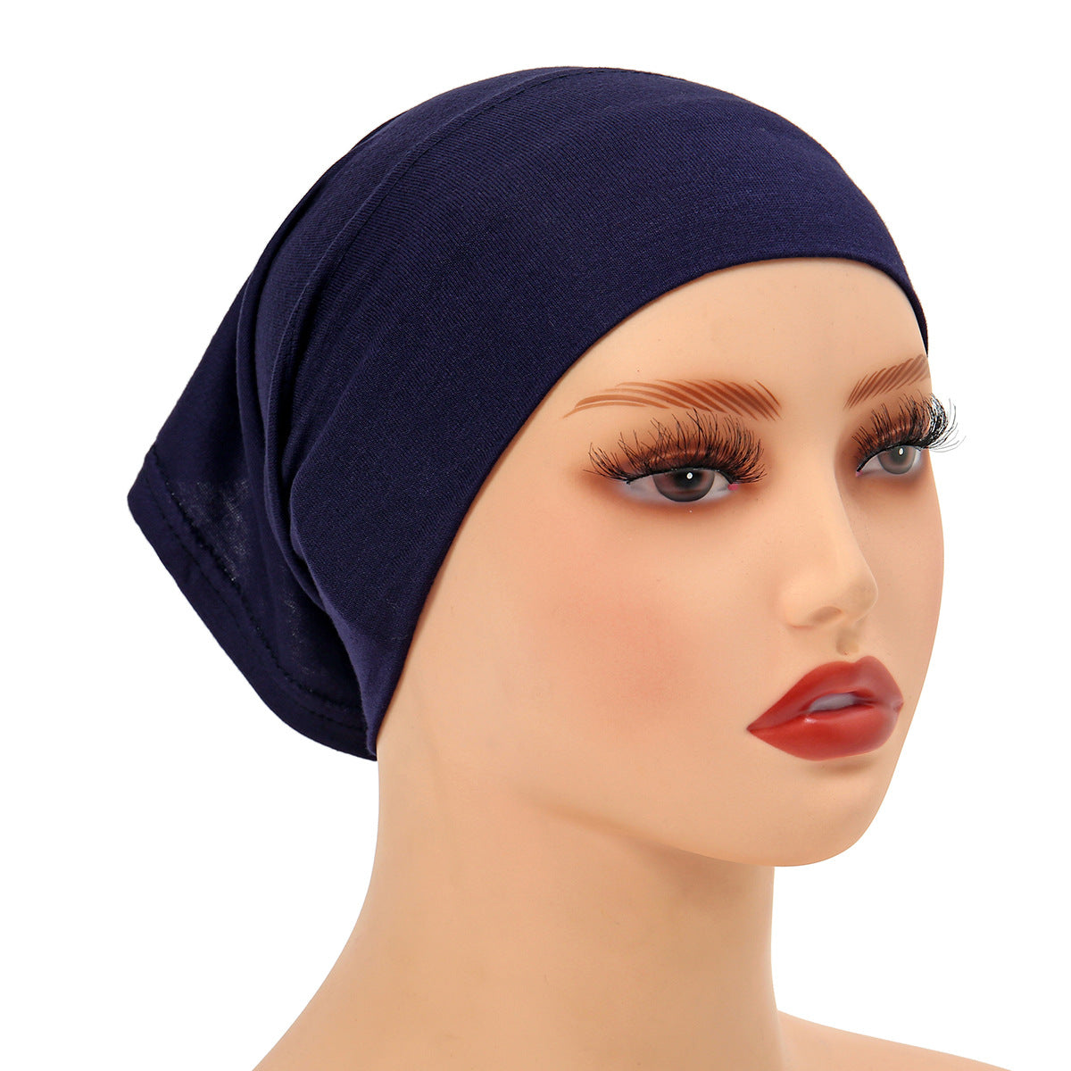 Pure Color Modal Wide-brimmed Mercerized Cotton Stretch Sleeve Cap