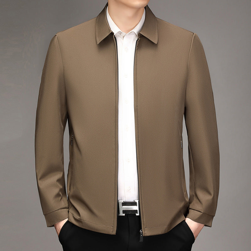 Lapel Business Jacket For Middle-Aged Men
