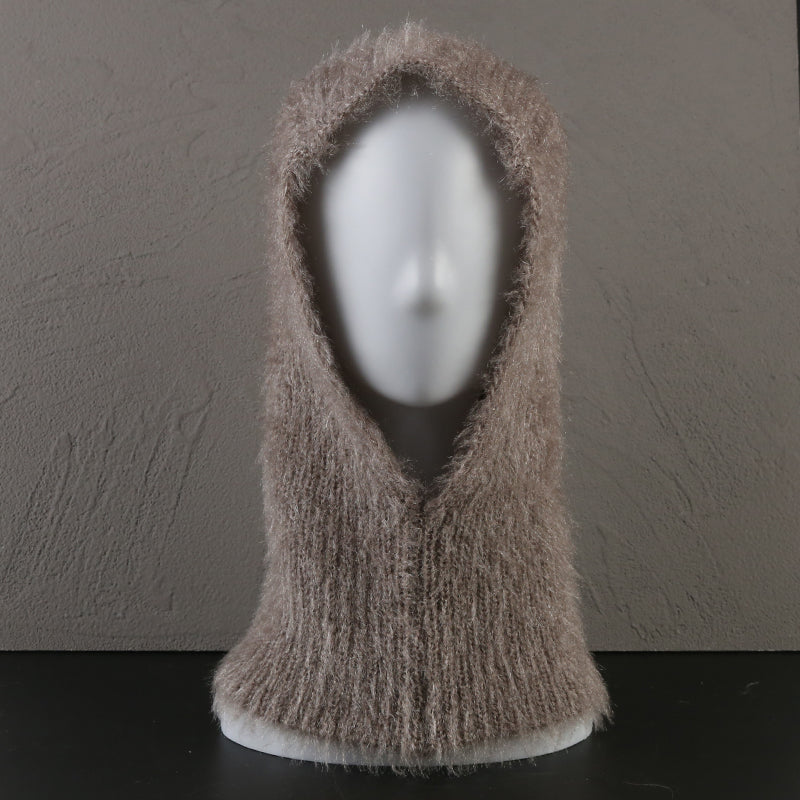 Mohair Scarf With One Hat For Women's Winter