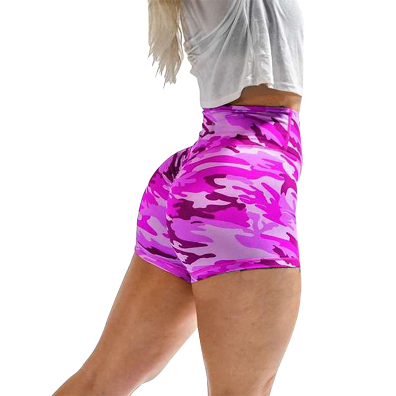 New Camouflage Army Green Hips High Waist Shorts