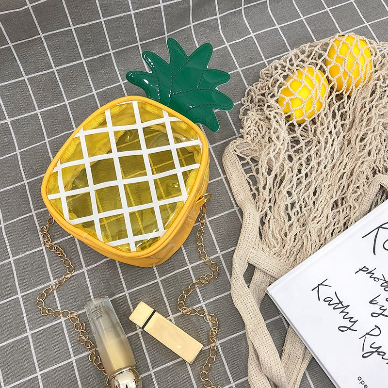 Female cartoon fruit shoulder bag