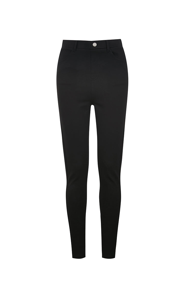 thin black tight stretch outer leggings