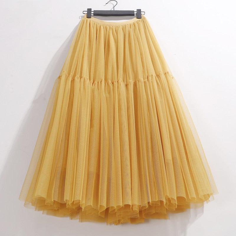 High Waisted Mid Length Cake Mesh Fairy Dress