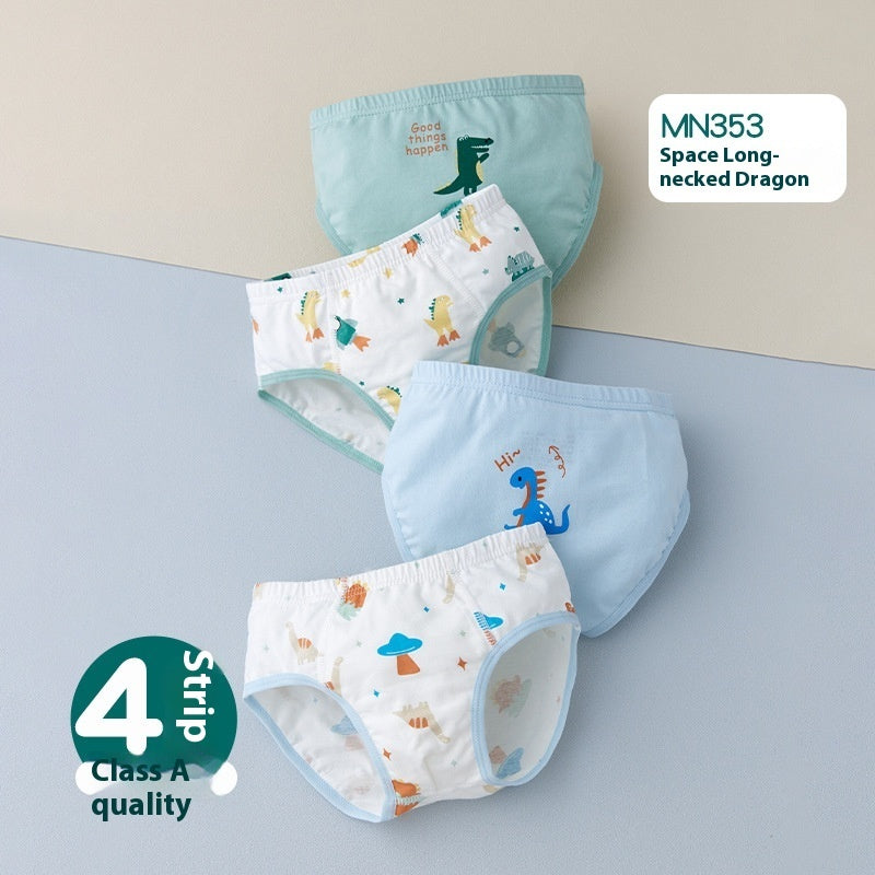 Children's Underwear Class A Pure Cotton Antibacterial Cartoon Boy