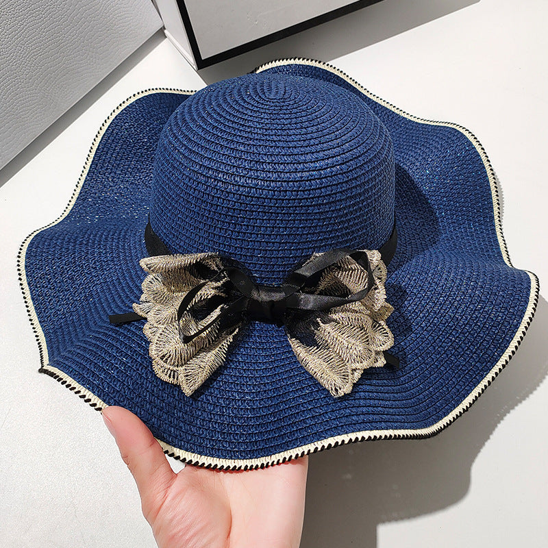Summer Beach Straw Hat Korean Style All-match Lace