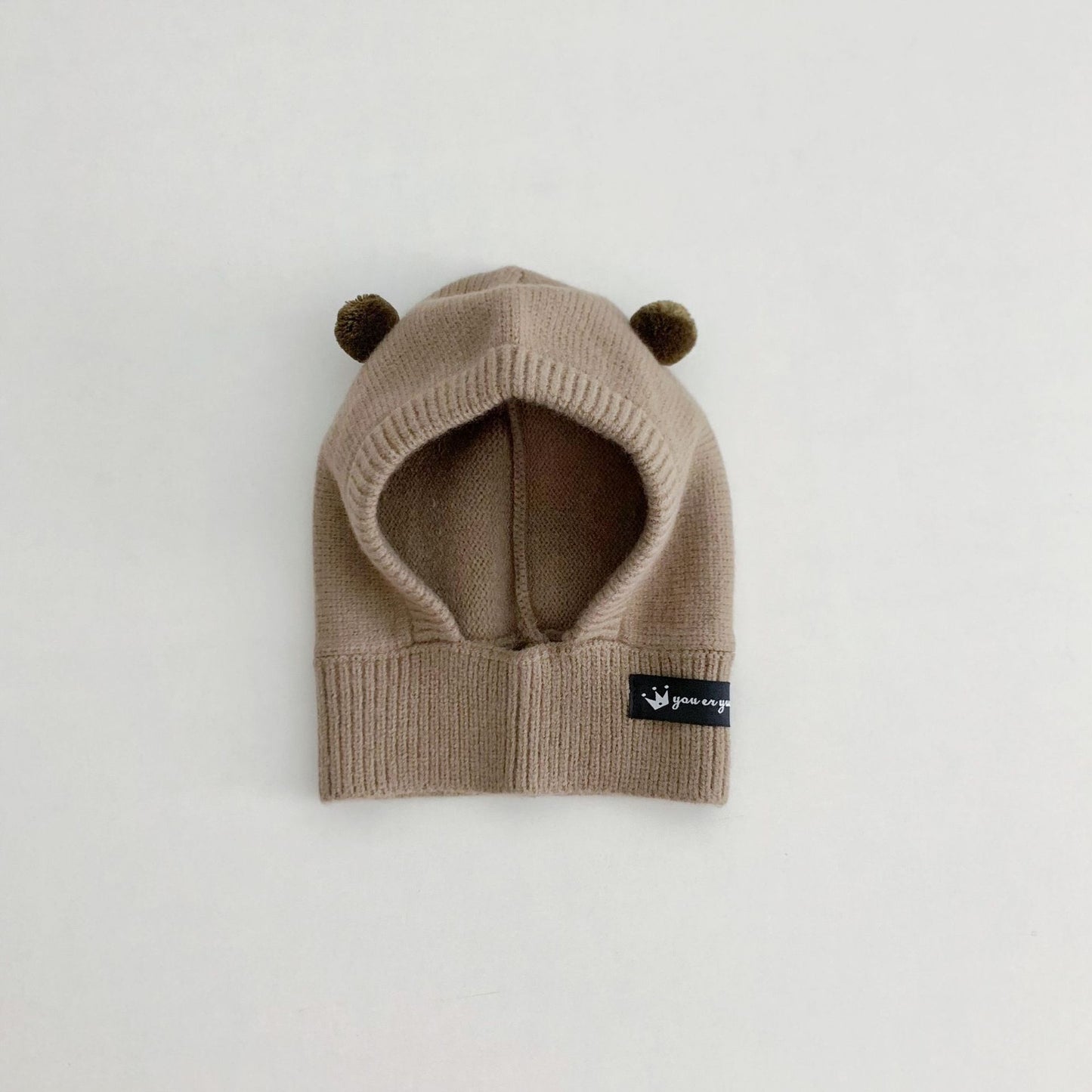 Baby Autumn And Winter Outdoor Keep Warm Knitted Scarf Integrated With Hat