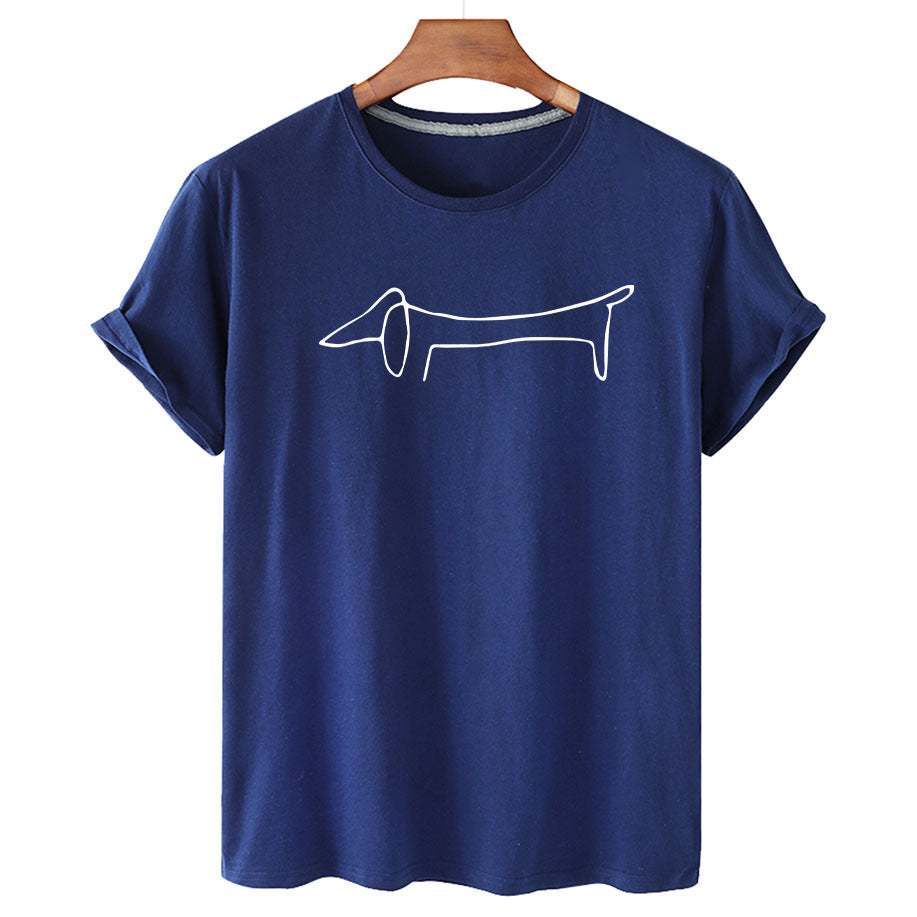 Women's Dachshund Print Short Sleeve T-Shirt