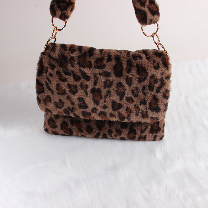 Plush Bag Women Autumn And Winter One-shoulder Handbag