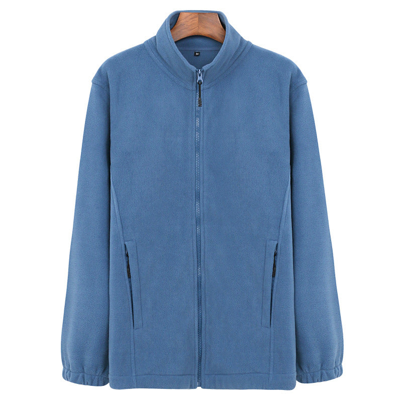 Winter Sports Zipper Polar Fleece Loose Sweater Coat