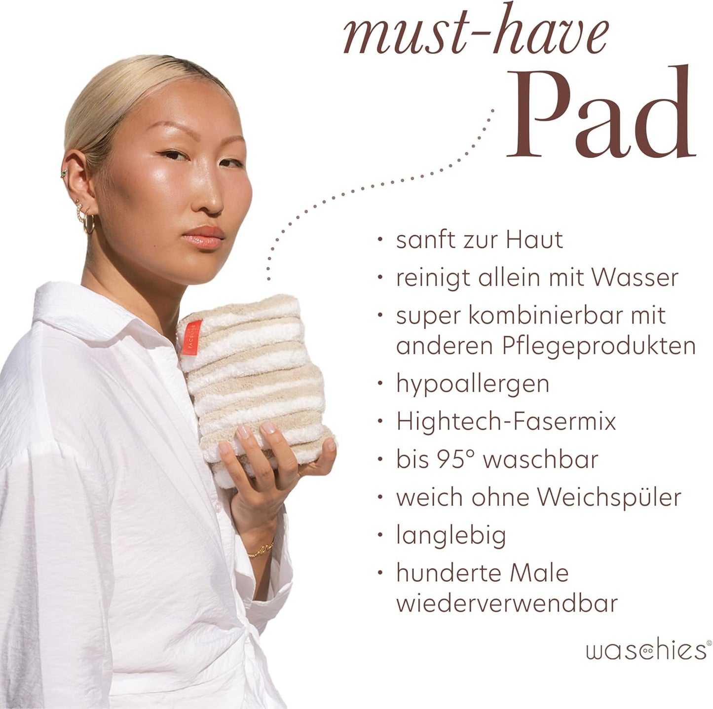 Juego De 6 Almohadillas Desmaquillantes – Albaricoque – Lavables, Reutilizables E Hipoalergénicas, Limpieza Facial Suave – Todos Los Tipos De Piel – Alternativa a Las Almohadillas De Algodón